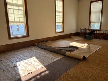 Carpet being removed