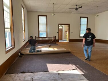 Carpet being removed