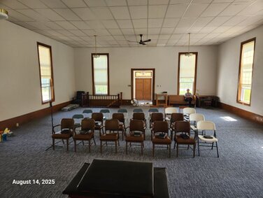 We ready for our first service in the sanctuary since the renovation started.