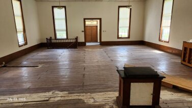 The old carpet it out of there