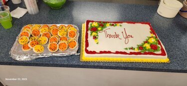 Photo from our Rededication Service<br /><br />We had snacks after the service.